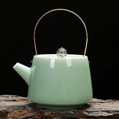 Bule Azure Celadon de Cerâmica