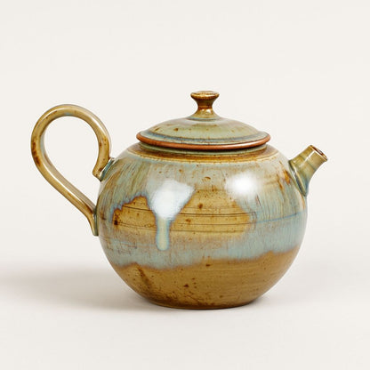 Bule Jingdezhen Artesanal Exclusivo com Acabamento Vitrificado de Cerâmica