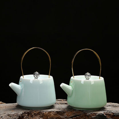 Bule Azure Celadon de Cerâmica