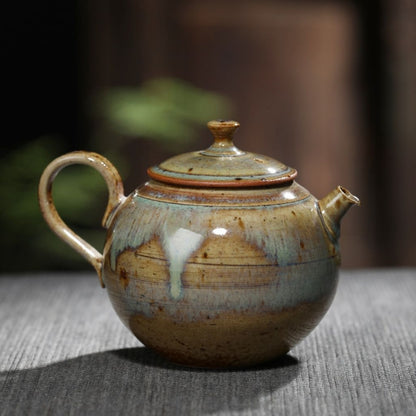 Bule Jingdezhen Artesanal Exclusivo com Acabamento Vitrificado de Cerâmica