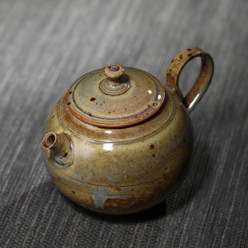 Bule Jingdezhen Artesanal Exclusivo com Acabamento Vitrificado de Cerâmica