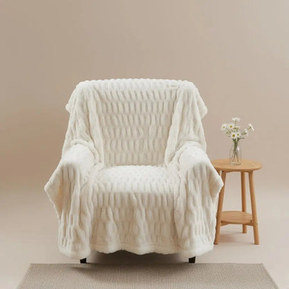 Manta Lena Bolha de Pelúcia de Fleece – Macio Suave para a Pele