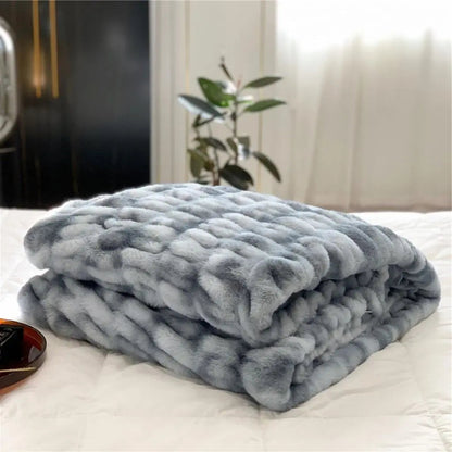 Manta Lena Bolha de Pelúcia de Fleece – Macio Suave para a Pele
