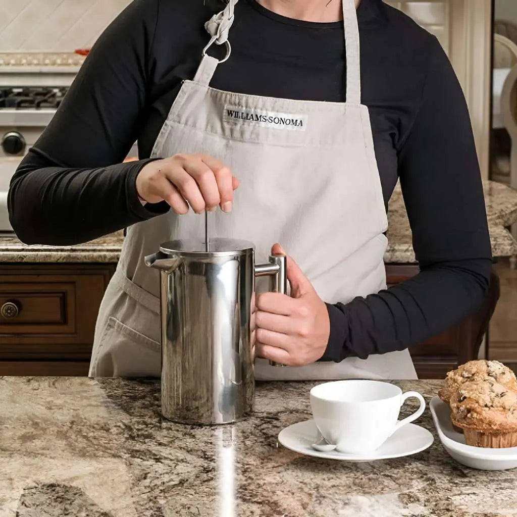 Cafeteira French Press Logan de Aço Inoxidável – Cafeteira Parede Dupla