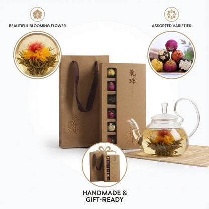 Bolas de Chá (18 Unidades) Flor que Desabrocha – Bola de Dragão Pu-erh de Chá