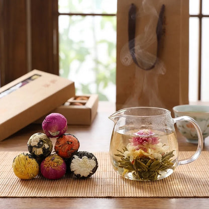 Bolas de Chá (18 Unidades) Flor que Desabrocha – Bola de Dragão Pu-erh de Chá