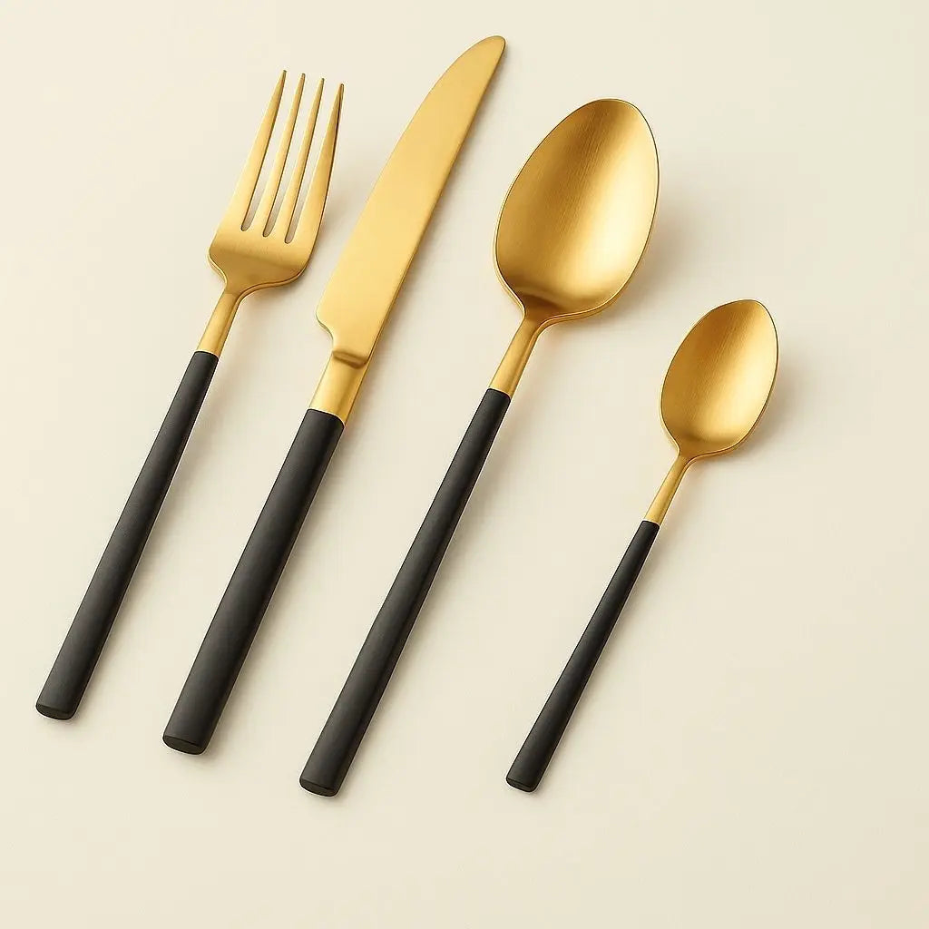Conjunto de Talheres Dourado Julian