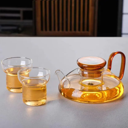 Conjunto de Chá Lantern de Vidro Nórdico com Infusor